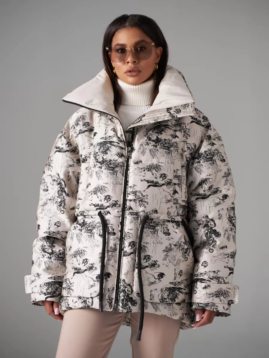 Monochrome Jacquard Down Fill Coat Alaska® Outerwear Company