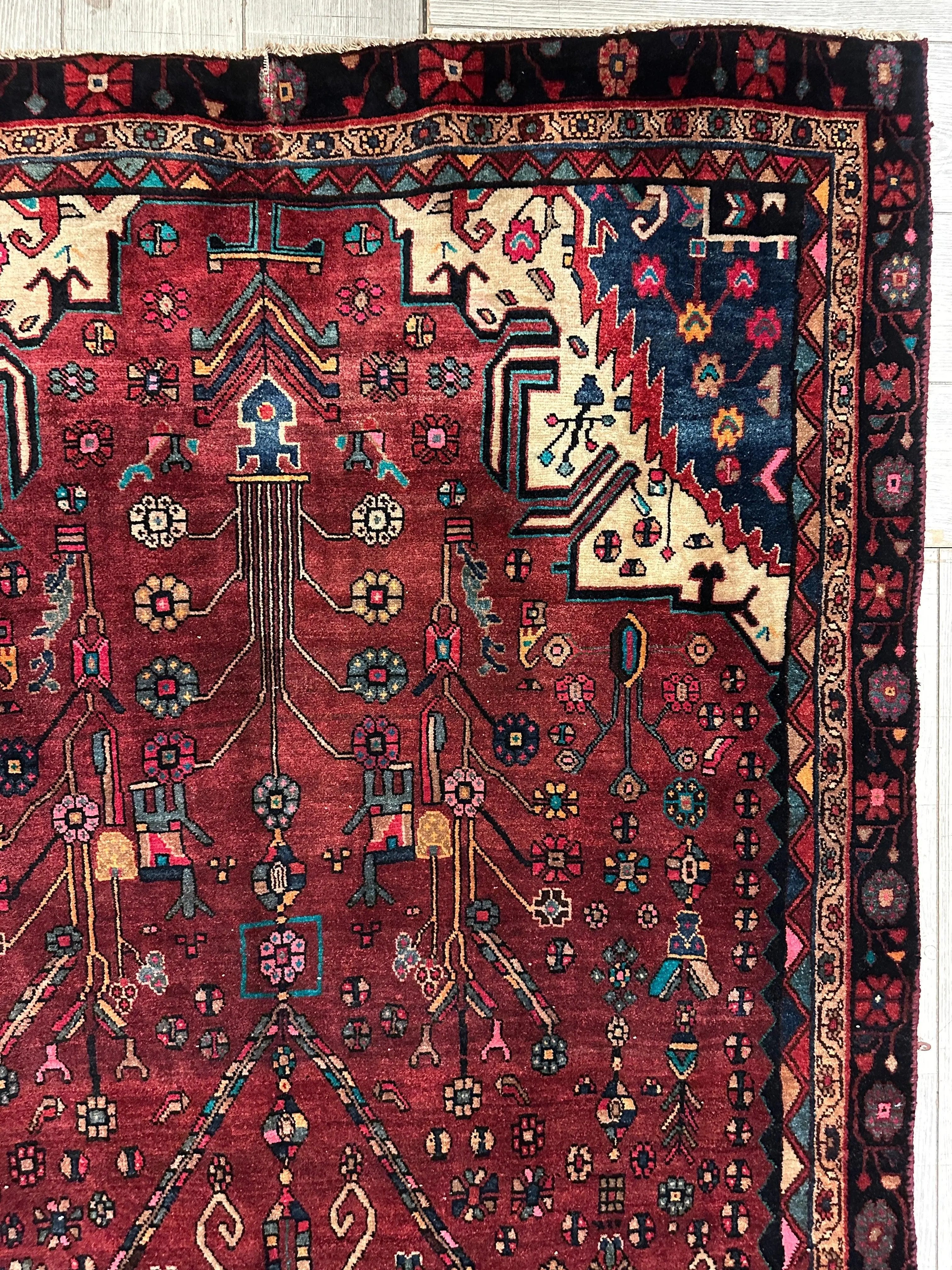 4'2” x 11’4” Hand Knotted Farahan Persian Wool Runner Rug Rugistan