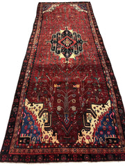 4'2” x 11’4” Hand Knotted Farahan Persian Wool Runner Rug Rugistan