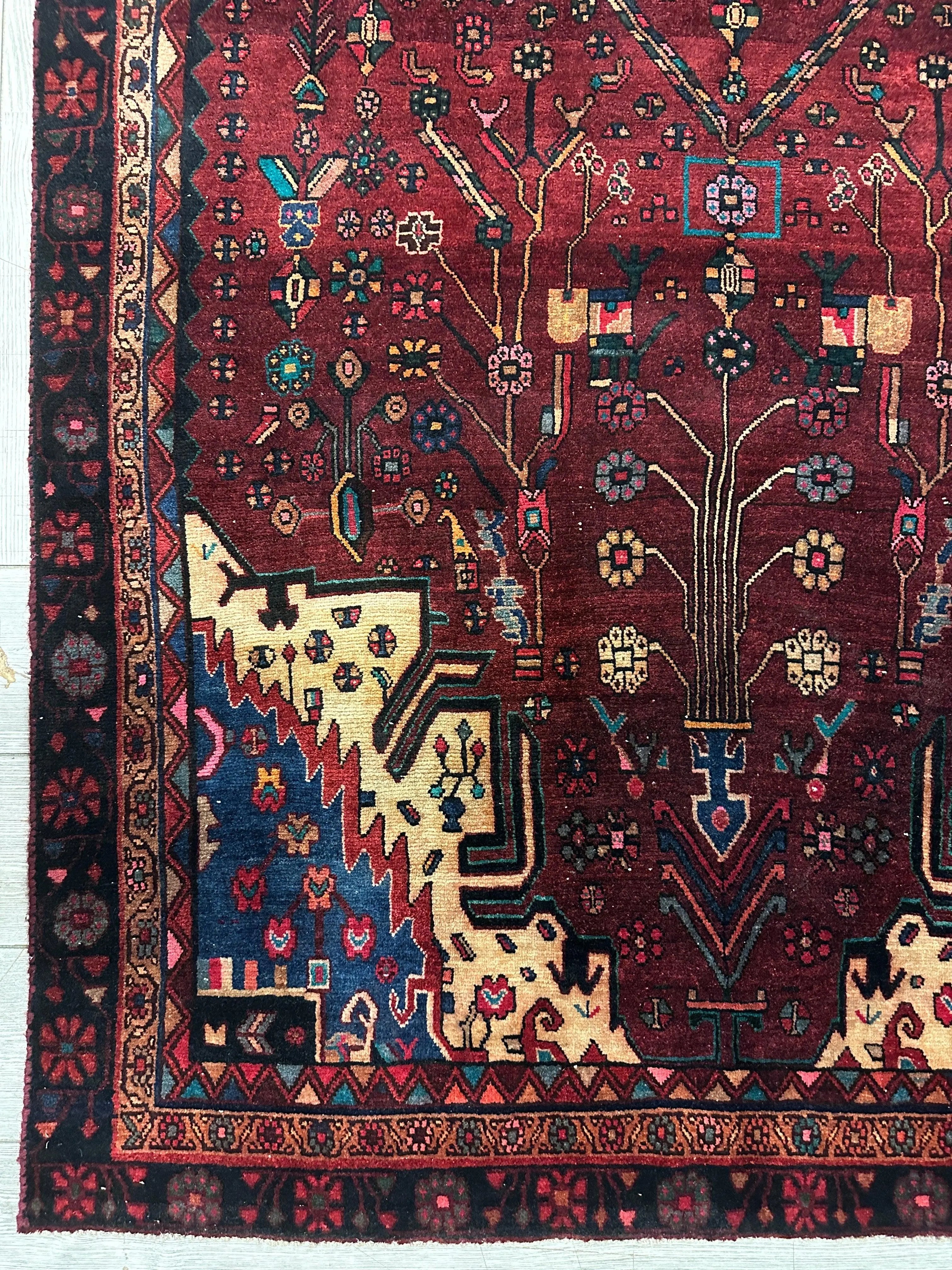 4'2” x 11’4” Hand Knotted Farahan Persian Wool Runner Rug Rugistan