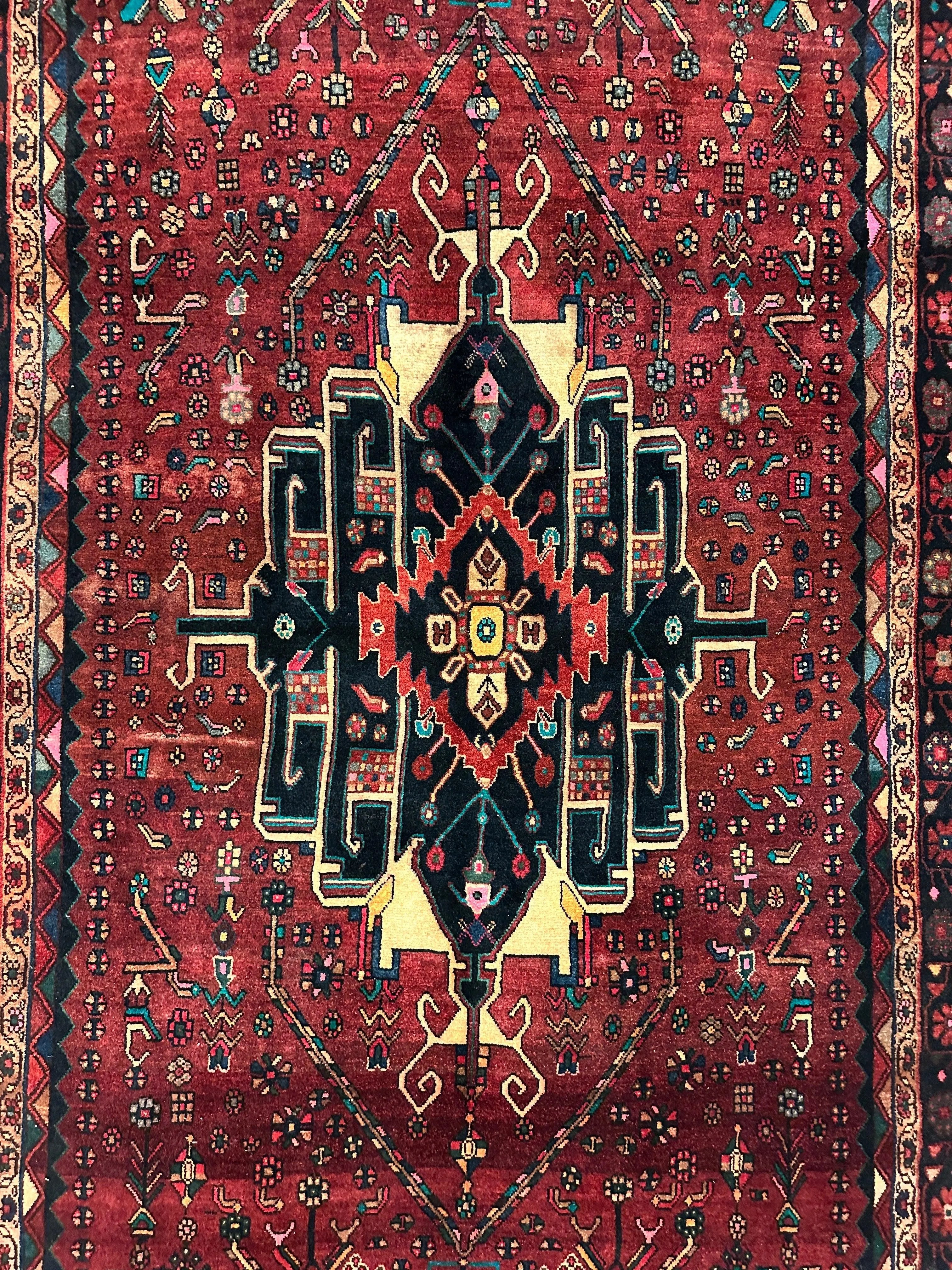 4'2” x 11’4” Hand Knotted Farahan Persian Wool Runner Rug Rugistan