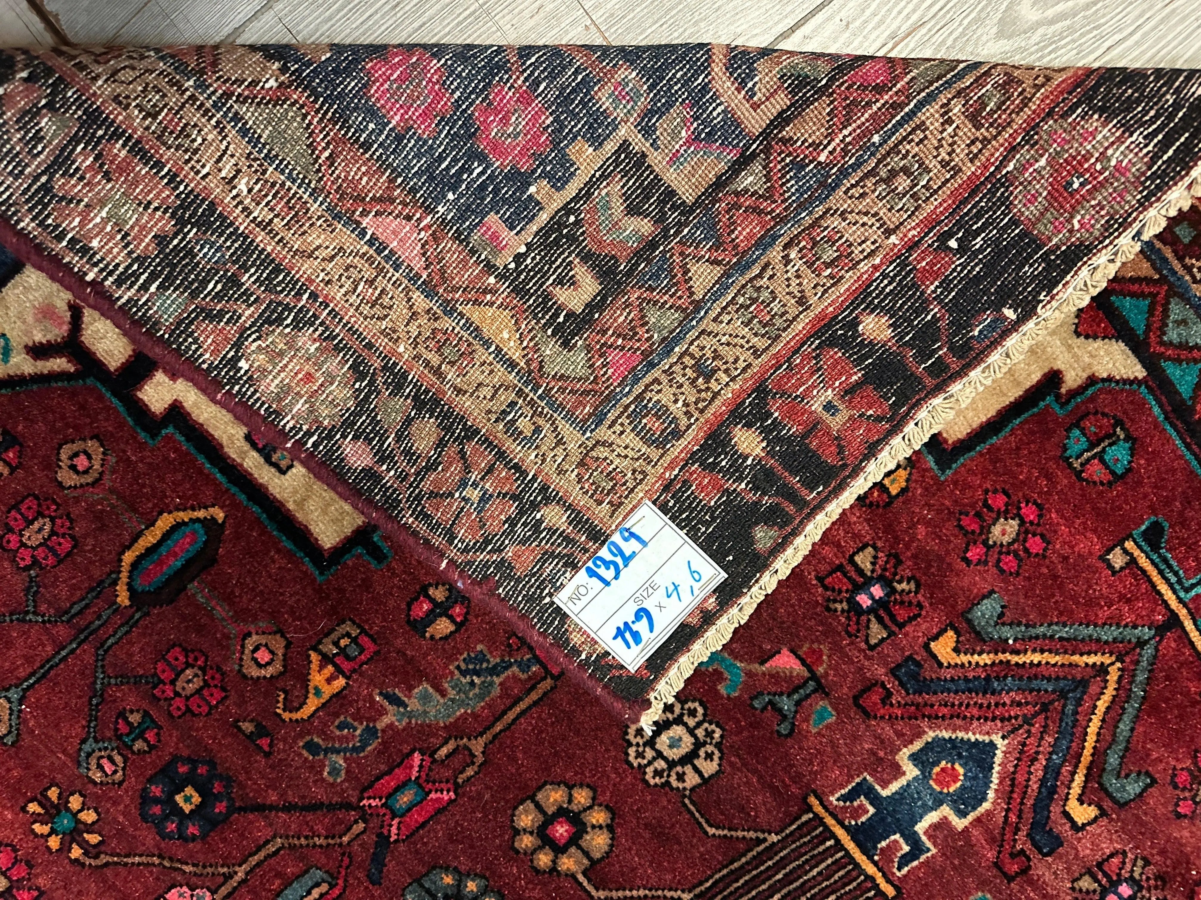 4'2” x 11’4” Hand Knotted Farahan Persian Wool Runner Rug Rugistan
