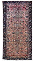 4' 4 x 9' 3 Hand Knotted Ultra Vintage Persian Wool Runner Rug Rugistan