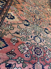 4' 4 x 9' 3 Hand Knotted Ultra Vintage Persian Wool Runner Rug Rugistan