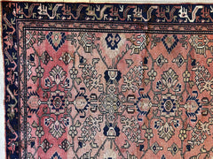 4' 4 x 9' 3 Hand Knotted Ultra Vintage Persian Wool Runner Rug Rugistan