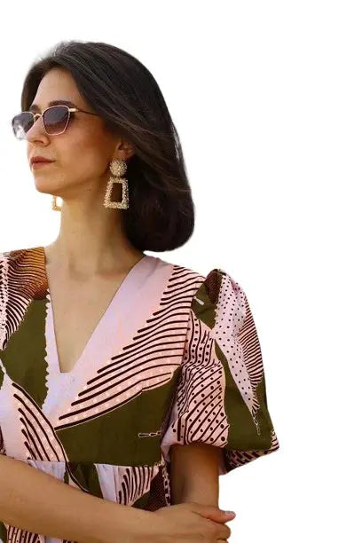 Striking Pink and Brown Bauchi Dress | Stylish Bauchi Fashion