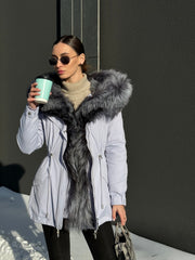 Genuine Silver Fox Fur Trim Rabbit Fur Insulated Parka Alaska® Outerwear Company