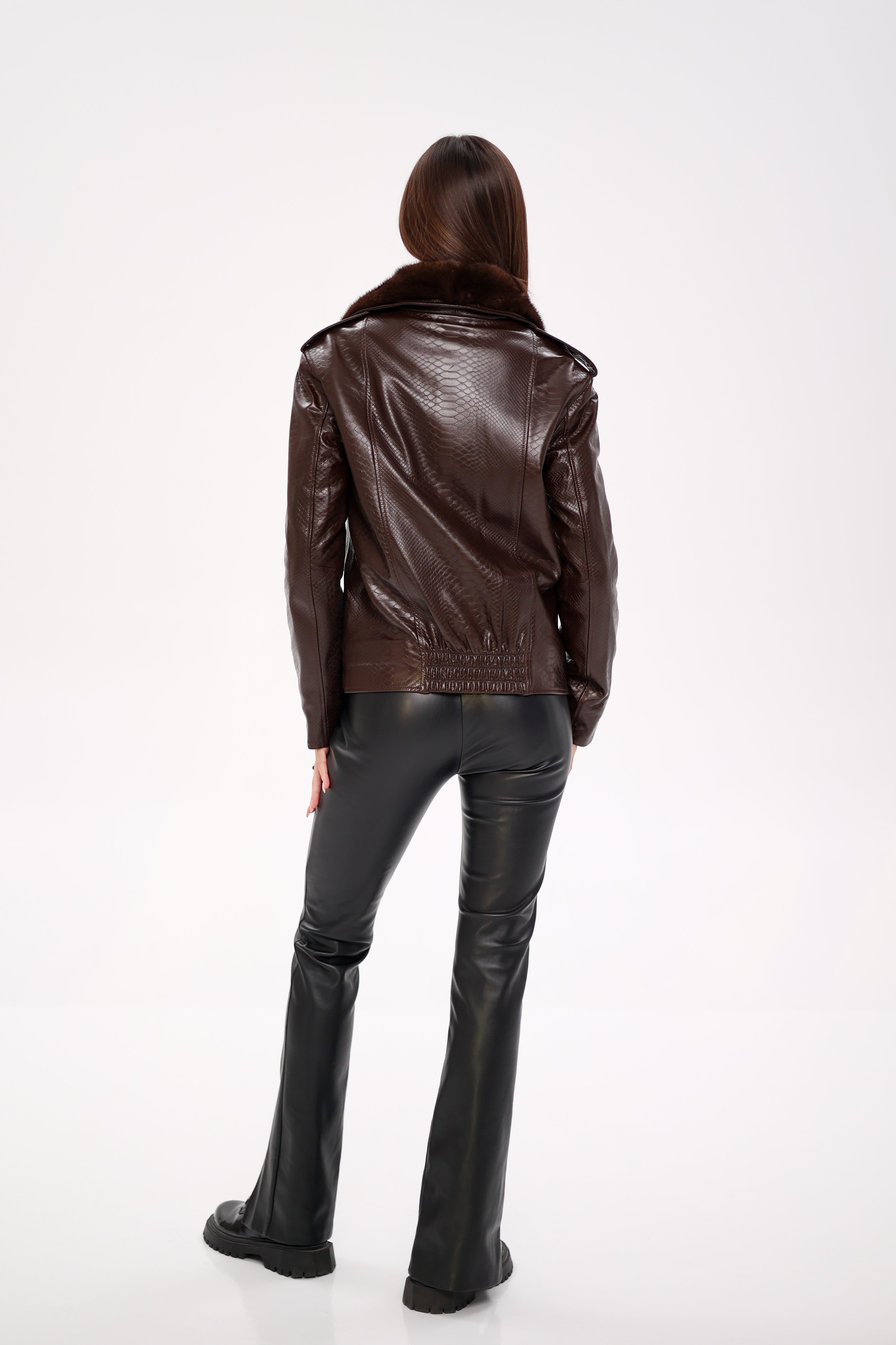 Genuine Mink Fur Embossed Leather Jacket Alaska® Outerwear Company