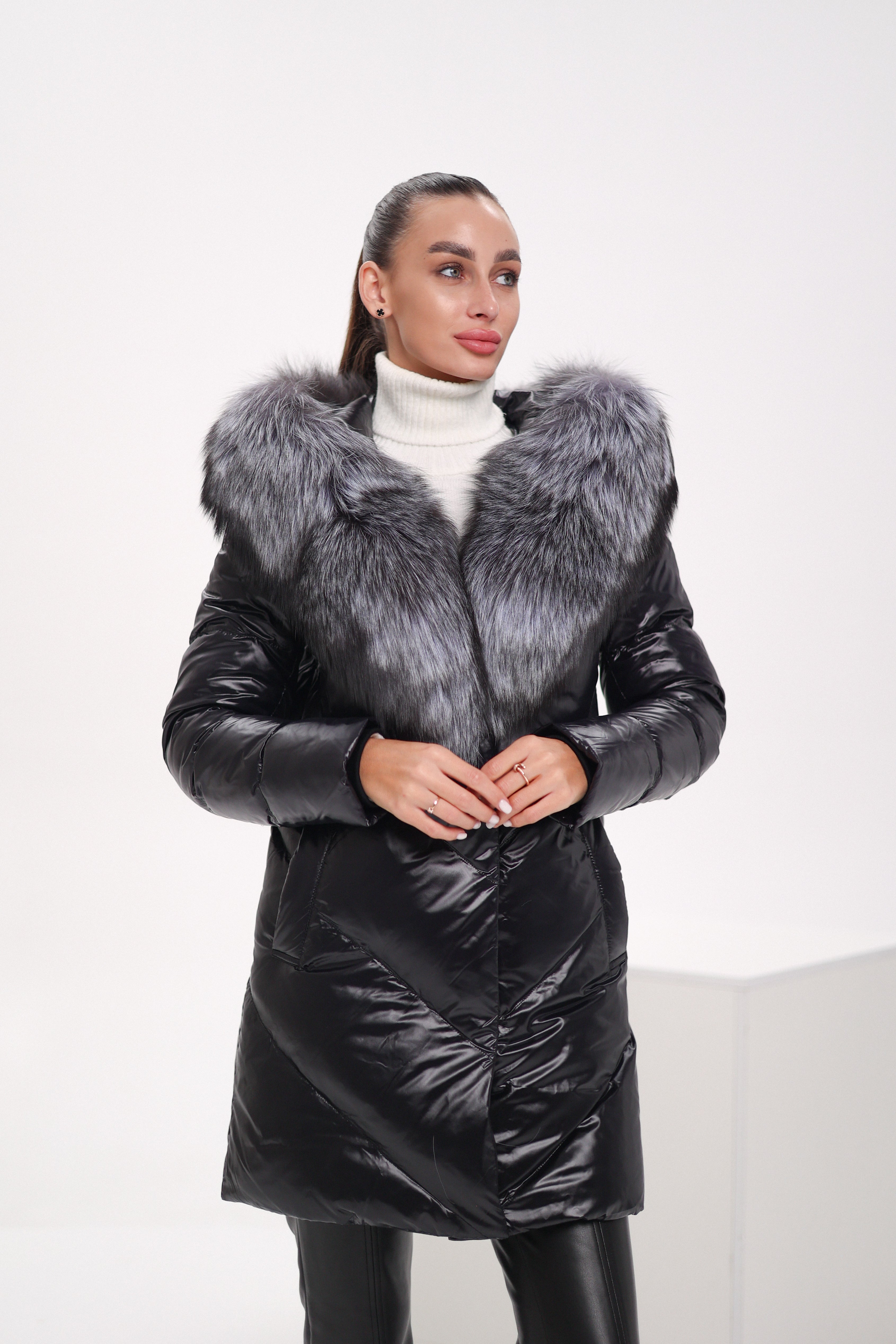 Genuine Silver Fox Fur Down Fill Coat Alaska® Outerwear Company