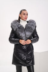 Genuine Silver Fox Fur Down Fill Coat Alaska® Outerwear Company