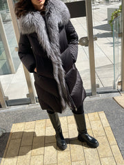 Amandine Genuine Silver Fox Down Parka Alaska® Outerwear Company