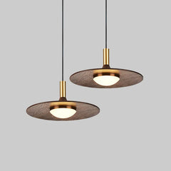 Chinese Style Chandelier | Copper & Walnut Elegance