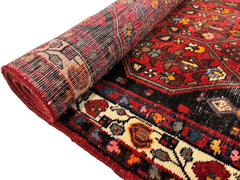 Vintage Persian Hosseinabad Runner Rug - 4’2” x 10’5” - Handwoven Wool, Circa 1950s Rugistan