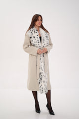 Genuine Arctic Fox Virgin Wool Wrap Coat Alaska® Outerwear Company