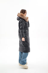 Genuine Silver Fox Fur Alternative Down Fill Coat Alaska® Outerwear Company