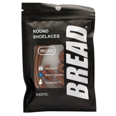 Packaged shoelaces with 'BREAD' branding on a white background