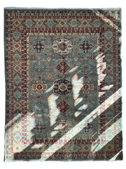 Hand-Knotted Afghani Kazak Wool Rug 8’11” x 11’10” Rugistan