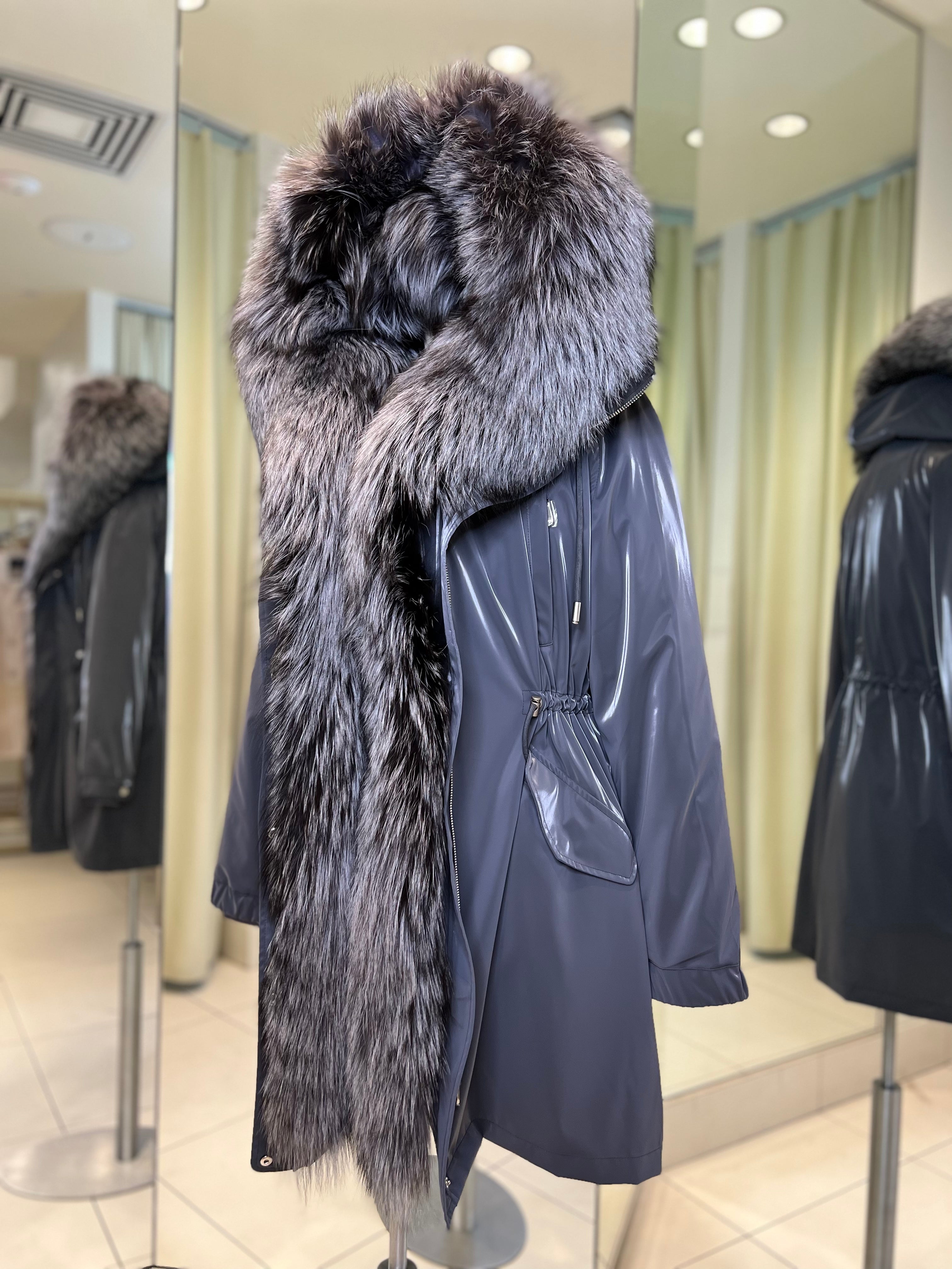 Genuine Silver Fox Fully Lined Hood Rabbit Insulated Parka Alaska® Outerwear Company