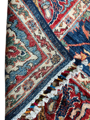 Hand-Knotted AfghanI Bidjar Ghazni Wool Rug – 6'7" x 9'10" – Elegant Floral Design Rugistan