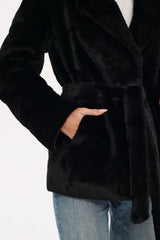 Faux Mink Effect Fur Coat