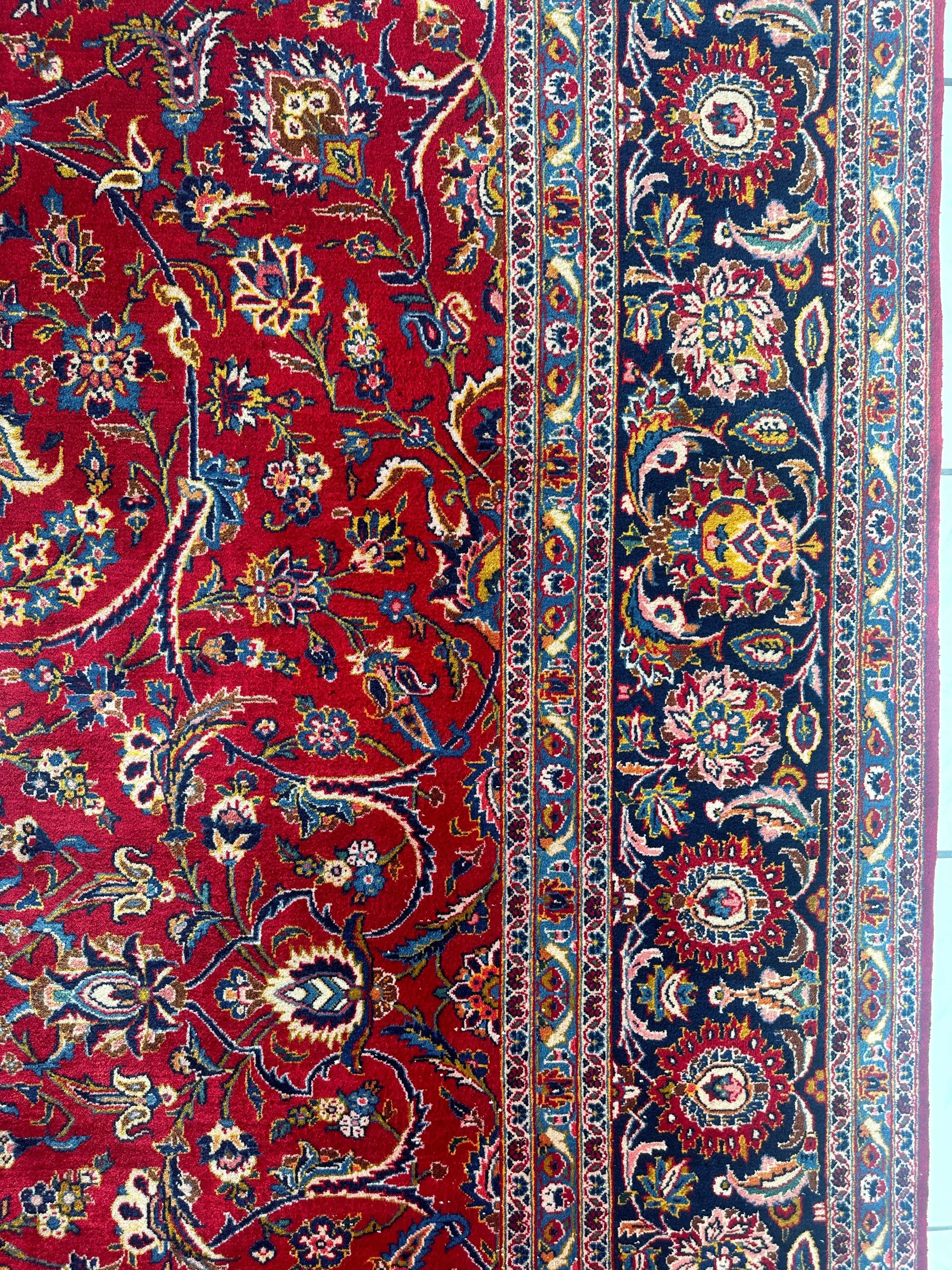 Incredible Persian Kashan All Over Wool Rug 10’2” x 14’ Rugistan