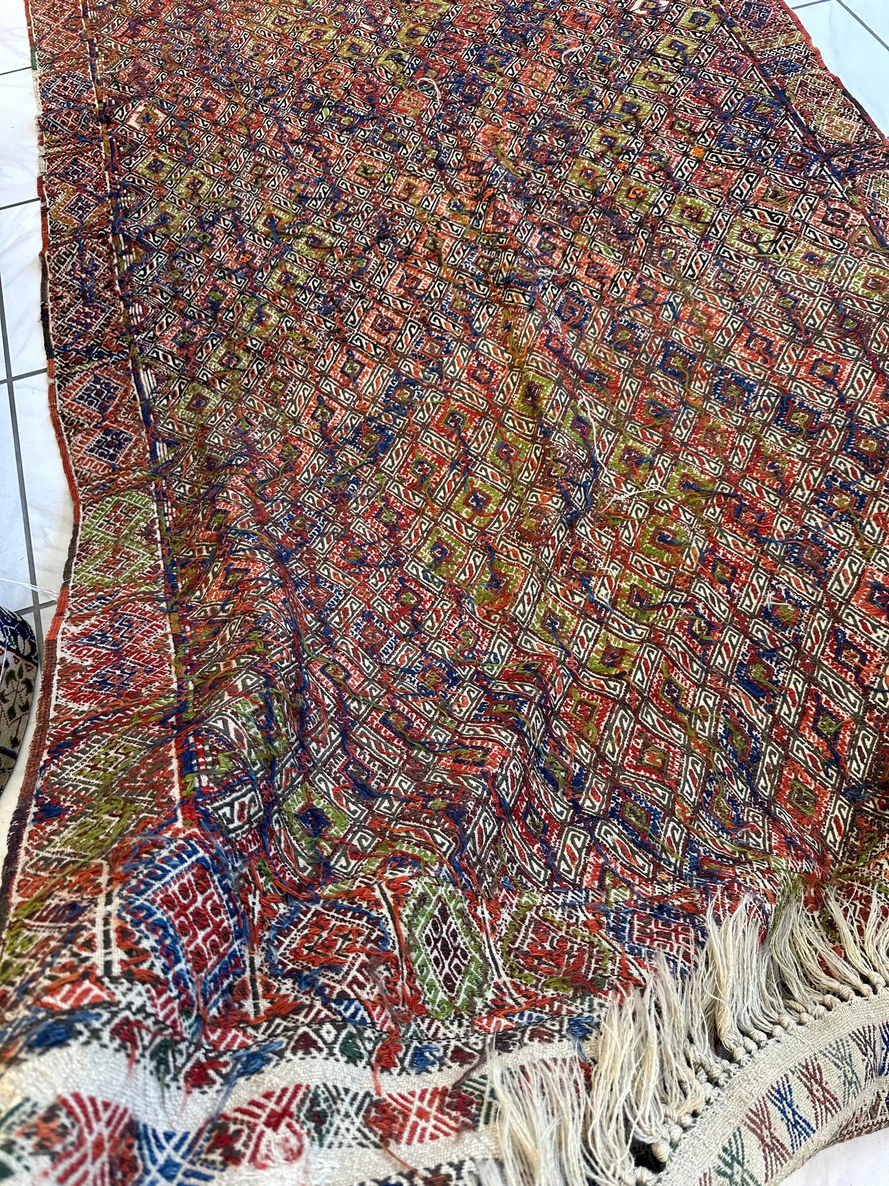 Antique Turkish Jajim Wool Rug 5’6” x 14’5” Rugistan