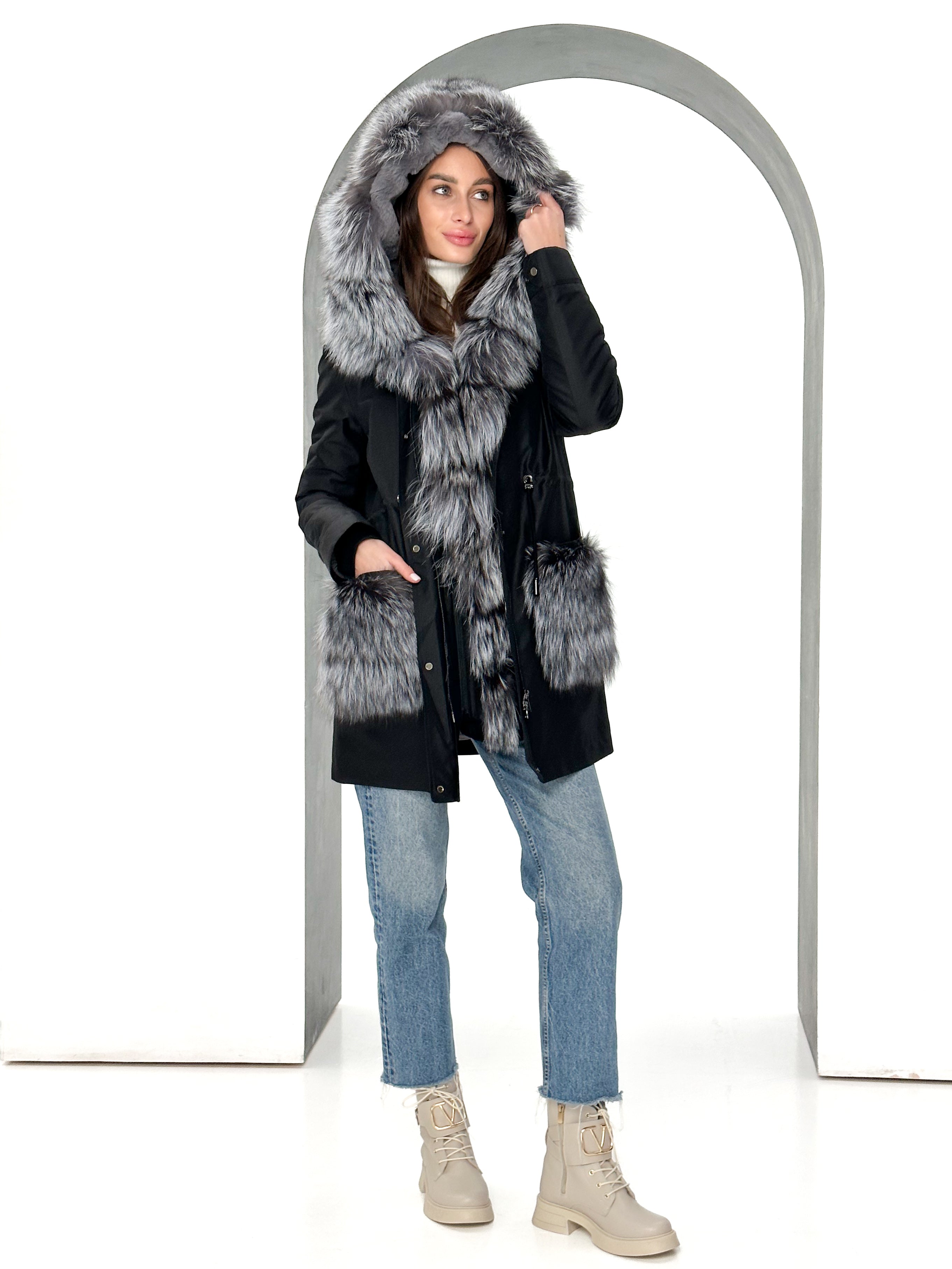 Genuine Silver Fox Fur Rabbit Fur Insulated Parka Alaska® Outerwear Company