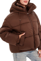 Dark Chocolate Insulated Bio-Down Jacket