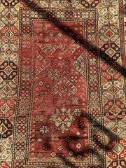 Antique Turkish Wool Distressed Prayer Rug 4’3” x 5’11” Rugistan