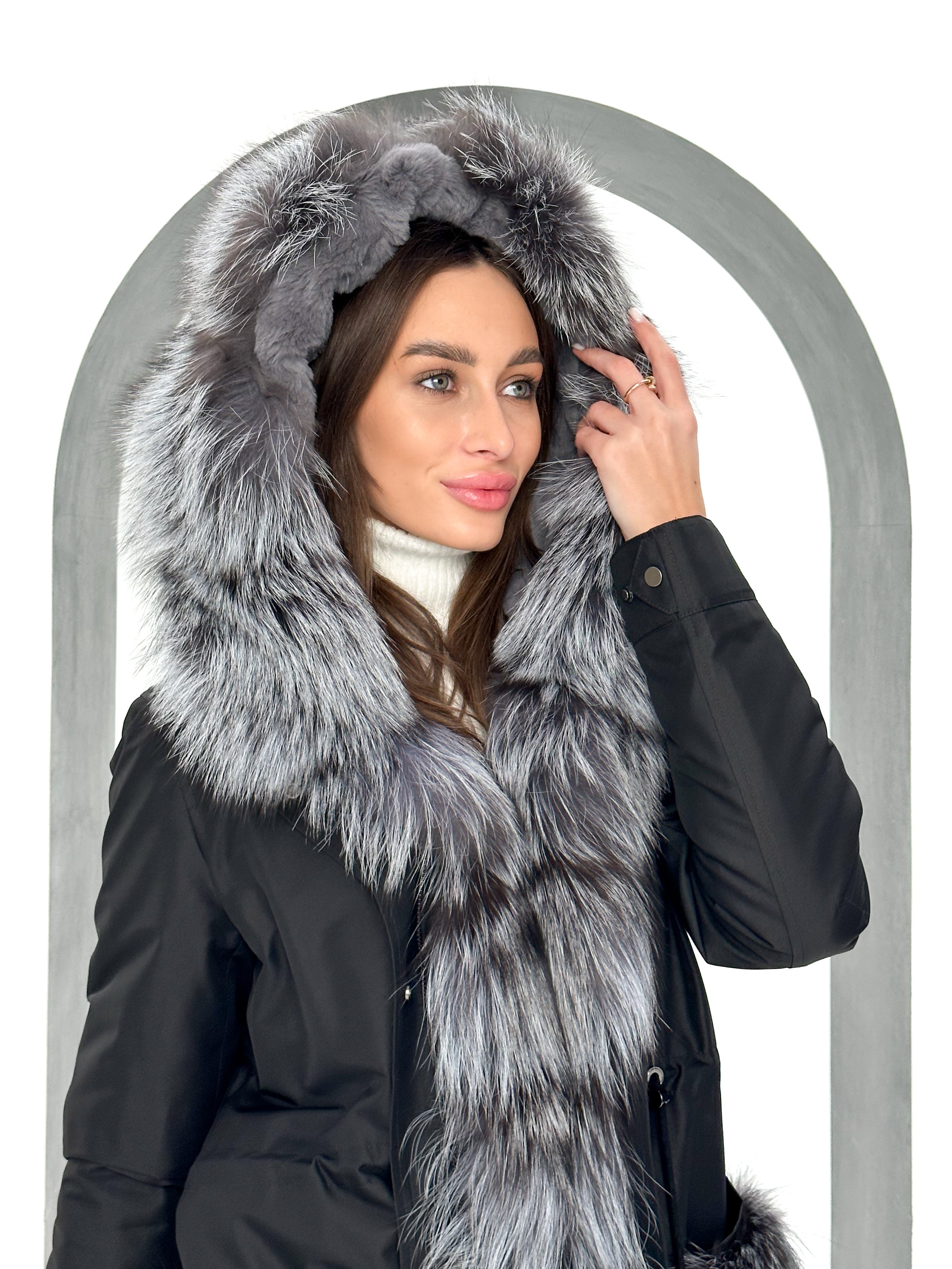Genuine Silver Fox Fur Rabbit Fur Insulated Parka Alaska® Outerwear Company