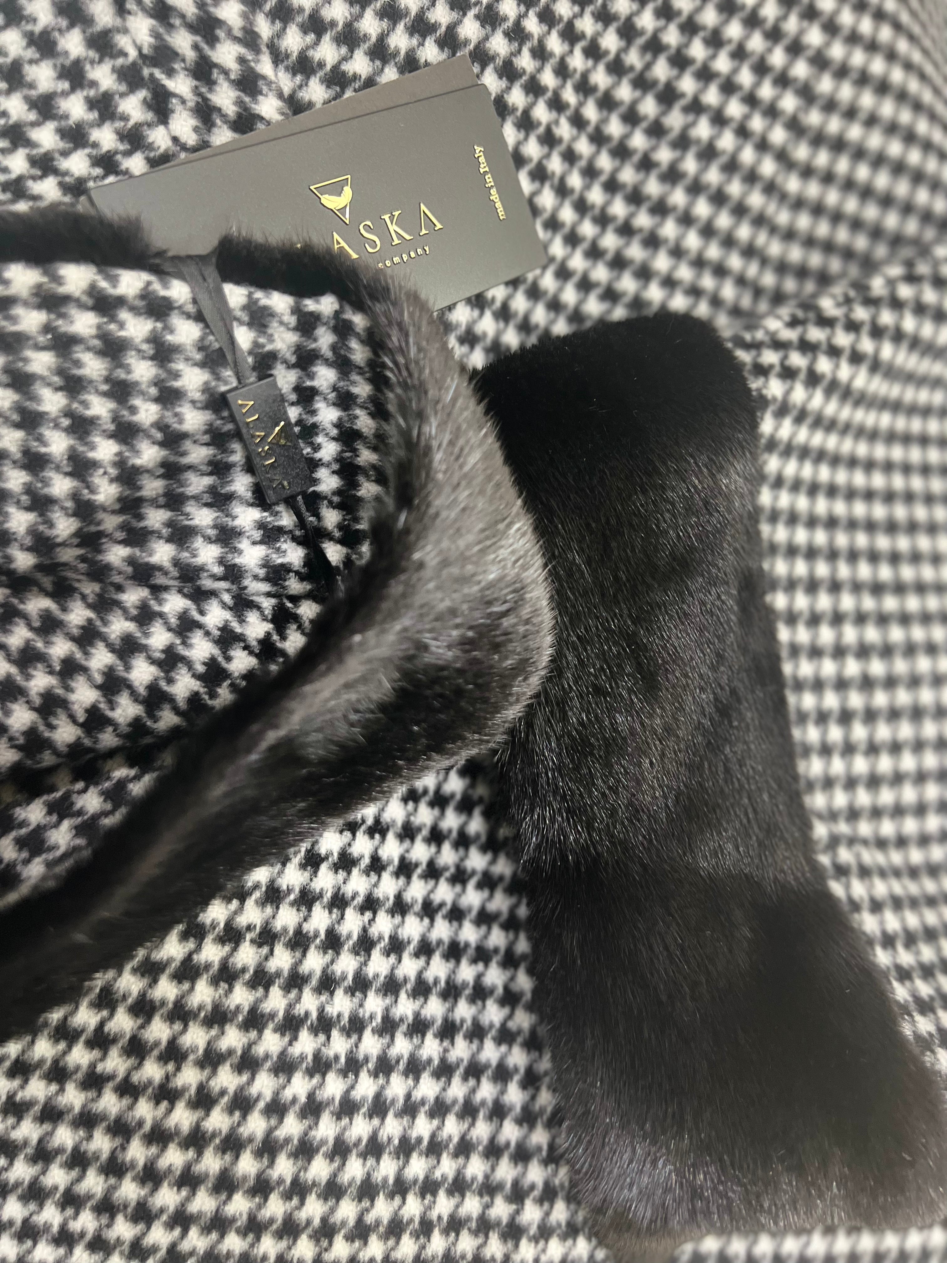 Genuine Scandinavian Mink Fur Virgin Wool Poncho Alaska® Outerwear Company