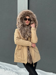 Genuine Silver Fur Trim Parka with Rabbit Fur Insulation Alaska® Outerwear Company