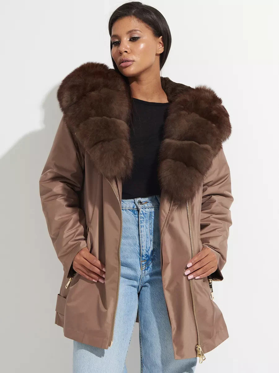 Genuine Polar Fox Fur Trim Rabbit Fur Insulated Parka Alaska® Outerwear Company