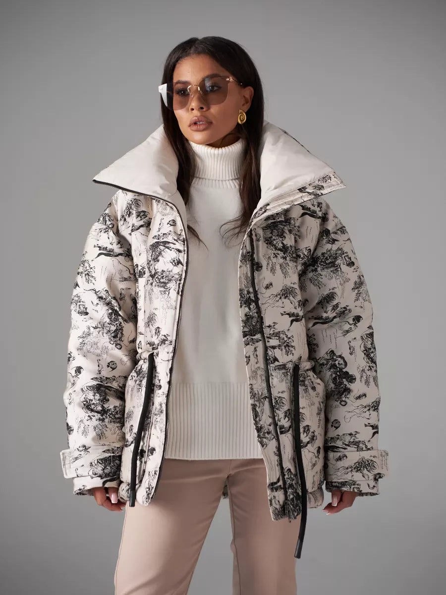 Monochrome Jacquard Down Fill Coat Alaska® Outerwear Company