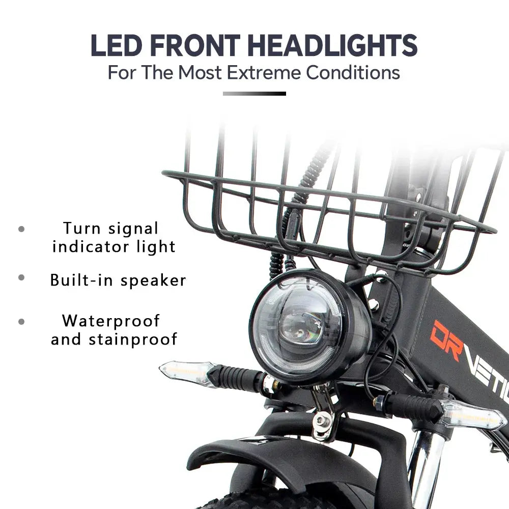 DRVETSION AT20 – 750W Folding Electric Bike with Samsung Battery Family Shopolf