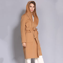 Women's Korean Style Woolen Coat Outerwear Women