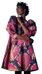 Pink Blue Loose and Comfortable Dress - Family Shopolf