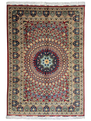 Afghani Parak Hand-Knotted Wool Rug | 6’6″ x 9’10″ Traditional Dome Motif Rugistan