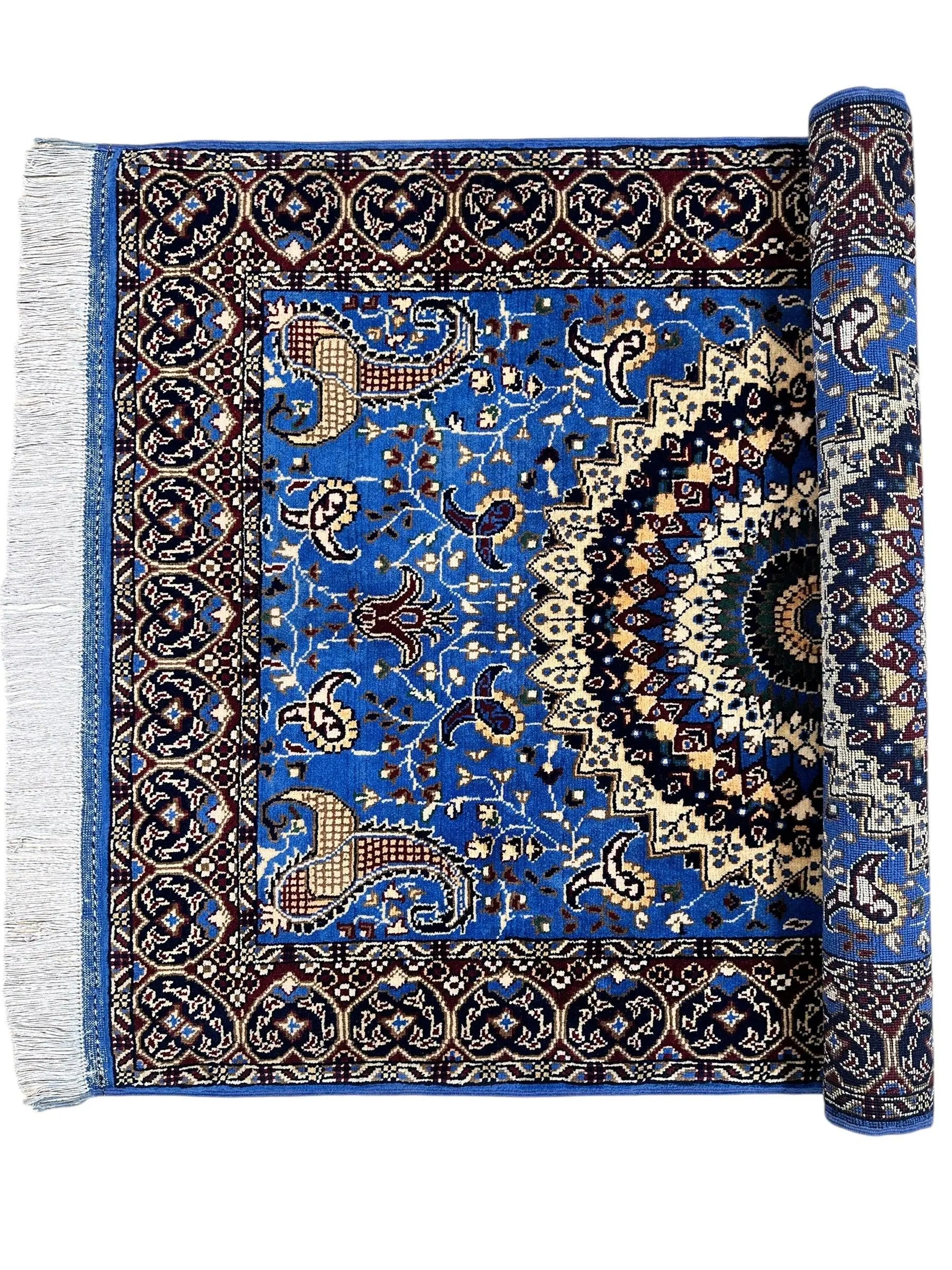 Hand-Knotted Parak Rug – Sky Blue, 40” x 60” | Afghan Wool Rug Rugistan