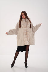 Genuine Polar Fox Boucle Down Coat Alaska® Outerwear Company