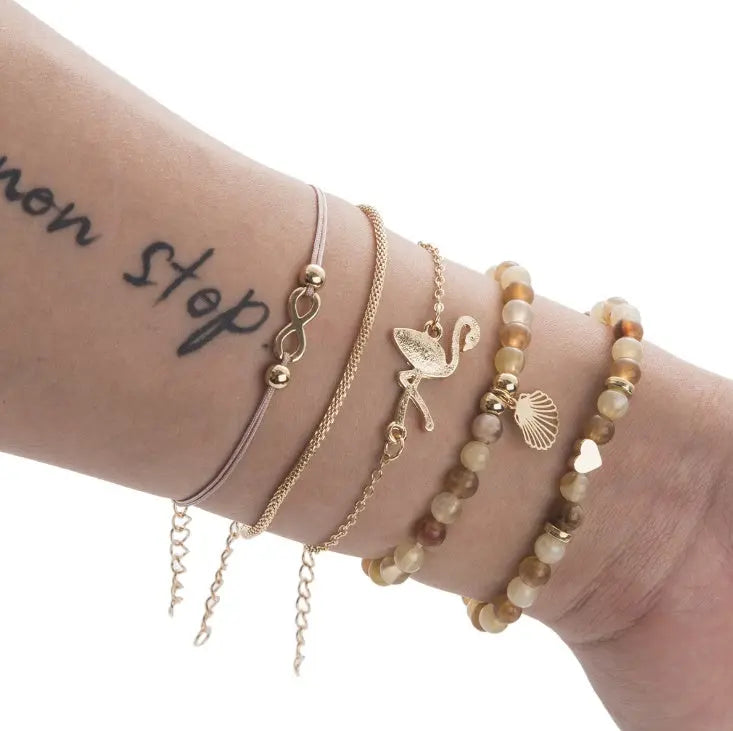 Bead Chain Bracelet Set Anklet Family Shopolf