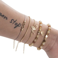 Bead Chain Bracelet Set Anklet Family Shopolf