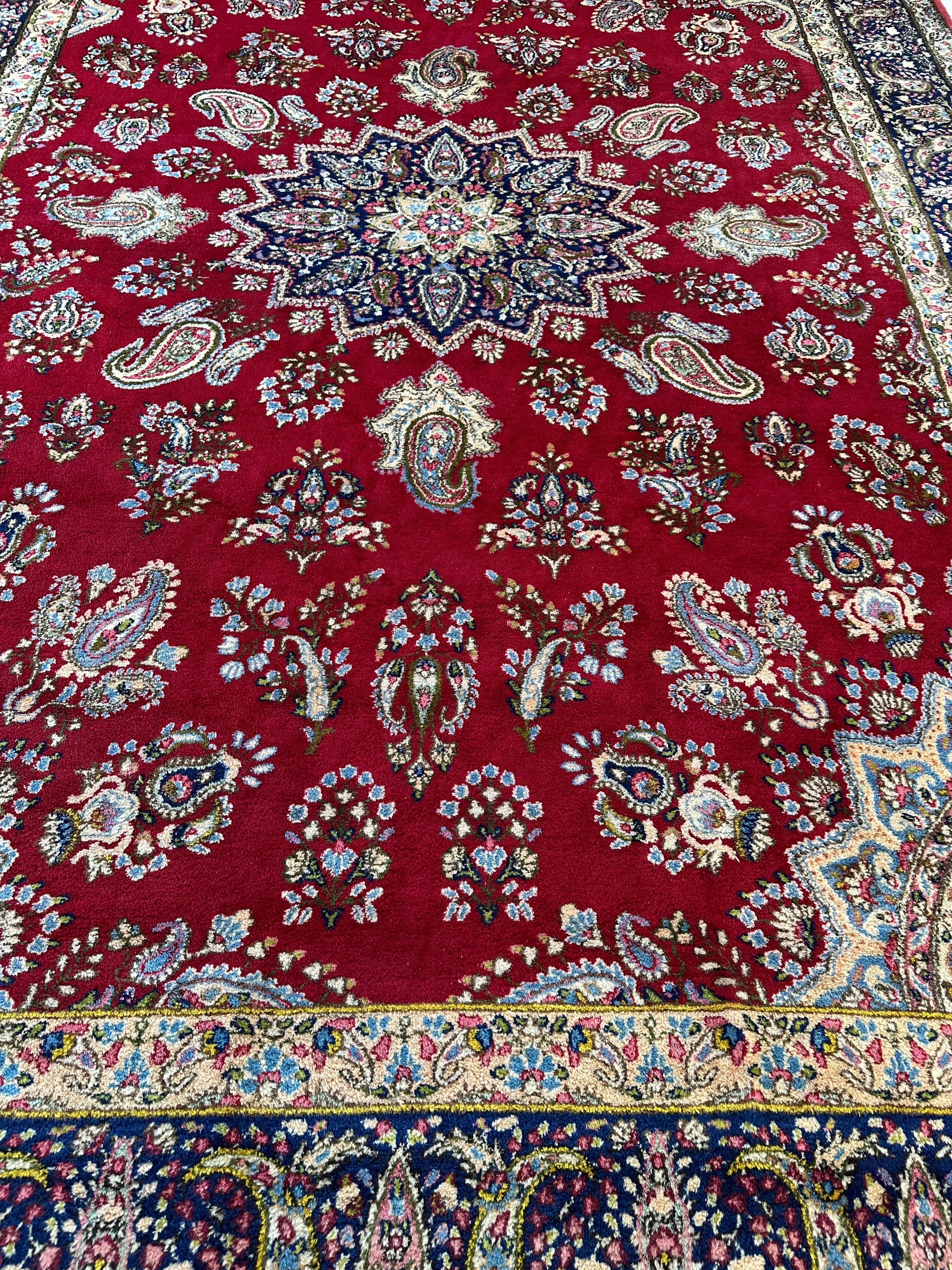 Vintage Kirman Persian Rug | 9’9” x 14’ | Thick Full-Pile Wool | Circa 1960 | K2029 Rugistan