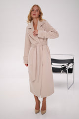 Camille Cashmere Blend Coat in Beige