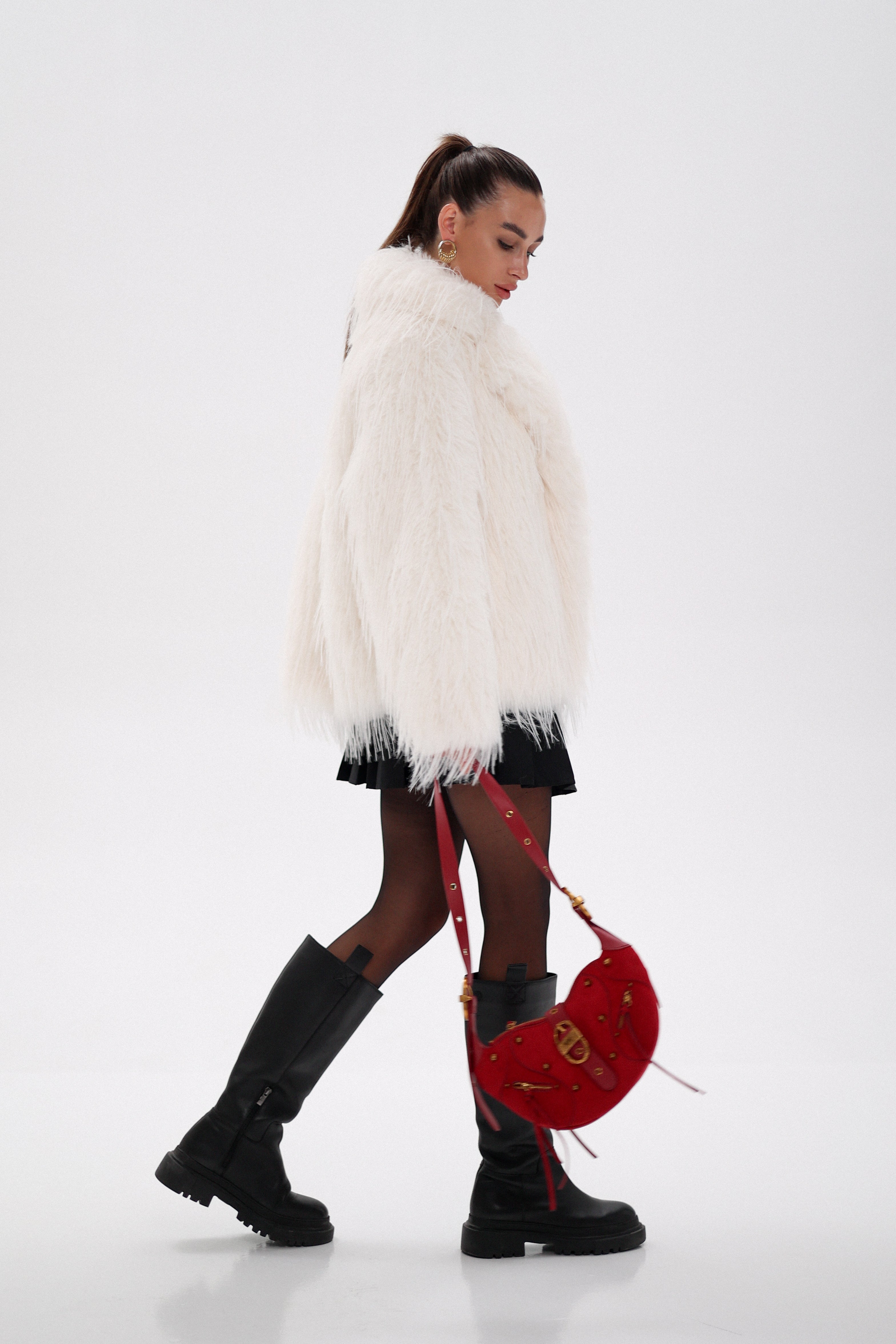 Faux Ostrich Luxe Wool Blend Coat Alaska® Outerwear Company