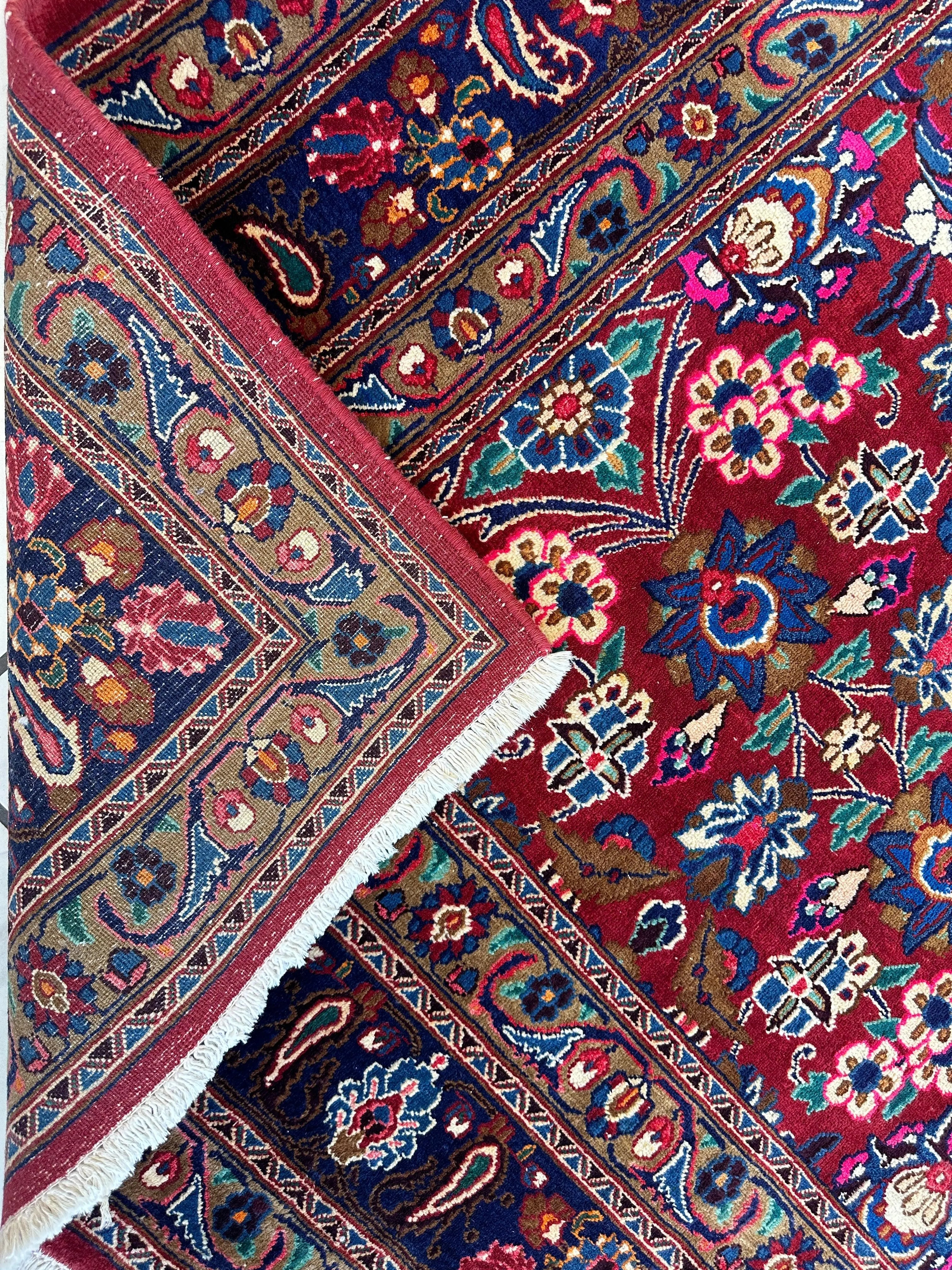 Persian Mashhad I Fine Allover Rug Wool 7 x 10 Rugistan