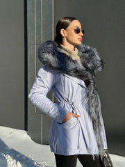 Genuine Silver Fox Fur Trim Rabbit Fur Insulated Parka Alaska® Outerwear Company