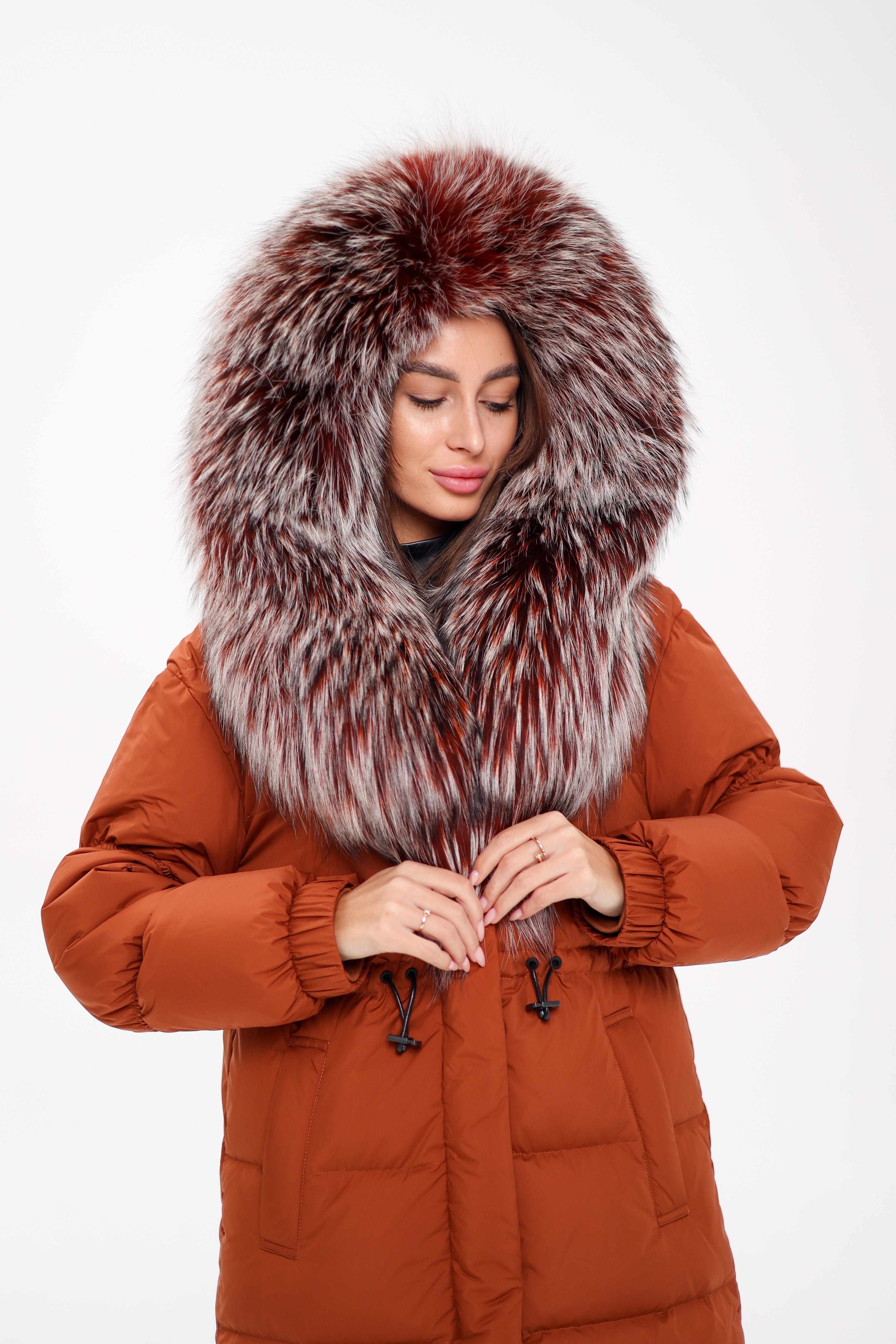 Genuine Silver Fox Fully Lined Hood Down Filled Coat Alaska® Outerwear Company
