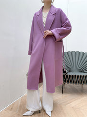 Reversible Cashmere Coat Women's Mid-length High-end Sense