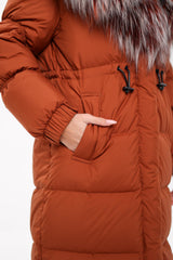 Genuine Silver Fox Fully Lined Hood Down Filled Coat Alaska® Outerwear Company